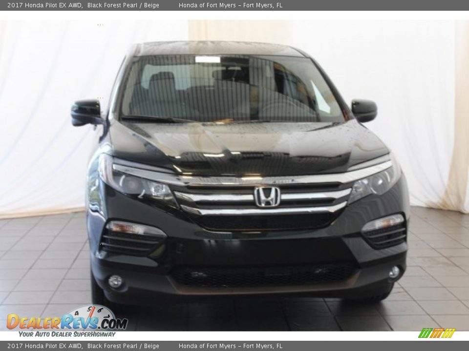 2017 Honda Pilot EX AWD Black Forest Pearl / Beige Photo #3