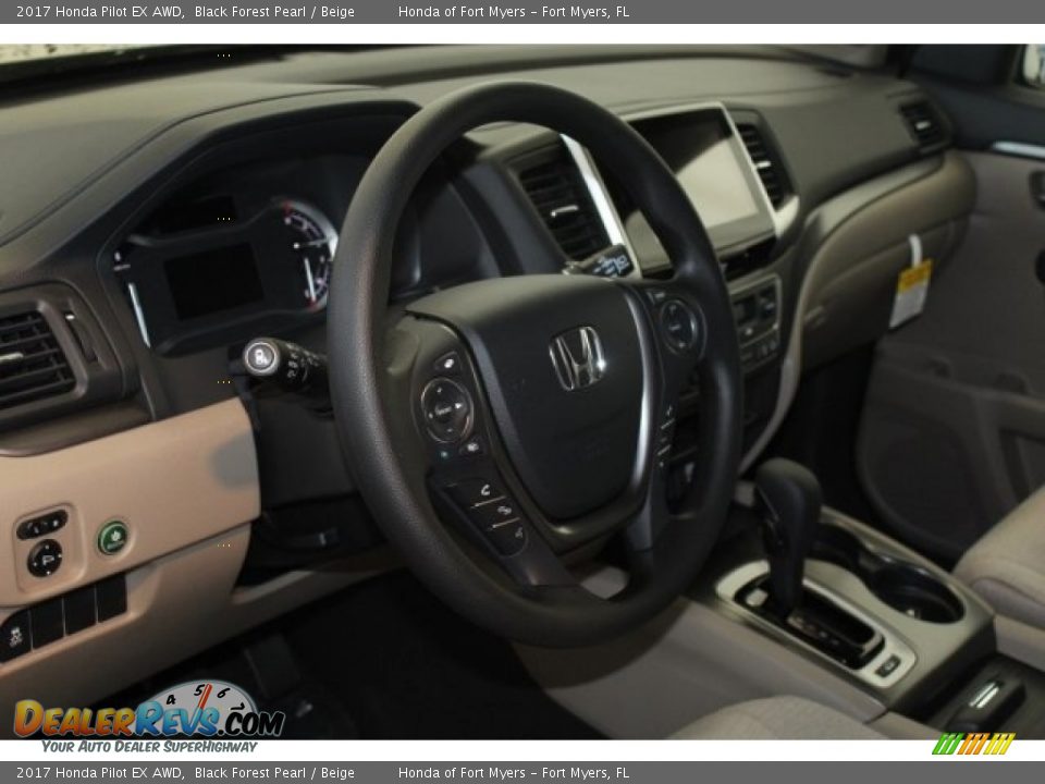 2017 Honda Pilot EX AWD Black Forest Pearl / Beige Photo #11
