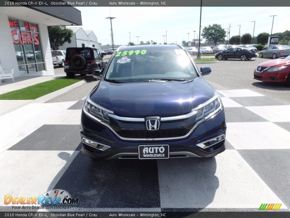 2016 Honda CR-V EX-L Obsidian Blue Pearl / Gray Photo #2