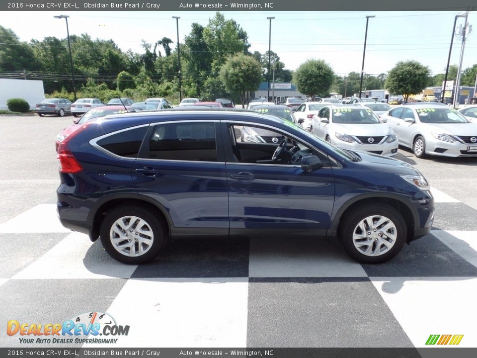 2016 Honda CR-V EX-L Obsidian Blue Pearl / Gray Photo #3