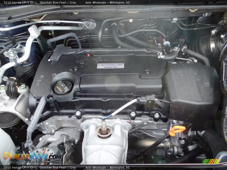 2016 Honda CR-V EX-L Obsidian Blue Pearl / Gray Photo #6