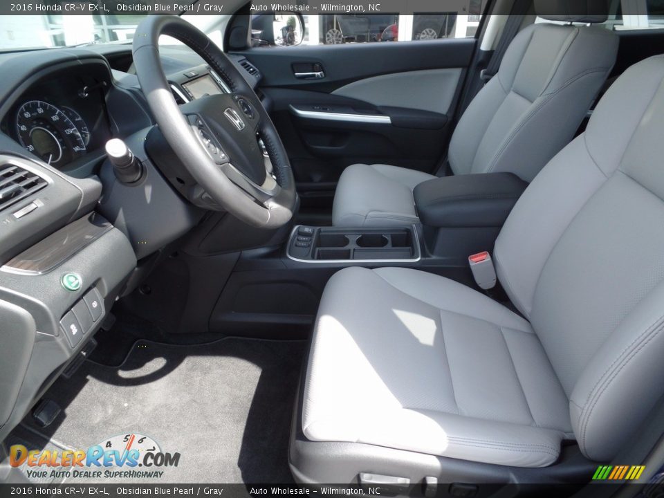 2016 Honda CR-V EX-L Obsidian Blue Pearl / Gray Photo #10