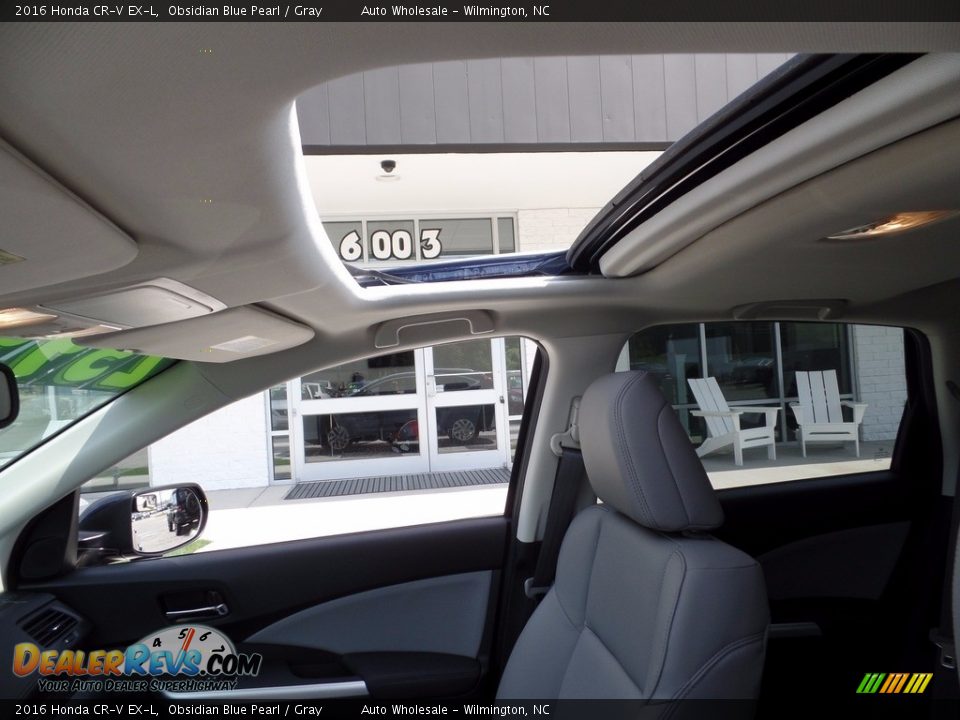 2016 Honda CR-V EX-L Obsidian Blue Pearl / Gray Photo #11