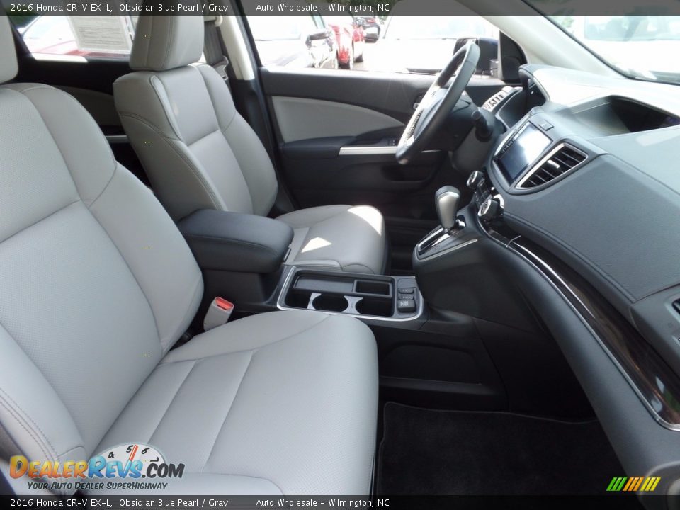 2016 Honda CR-V EX-L Obsidian Blue Pearl / Gray Photo #13