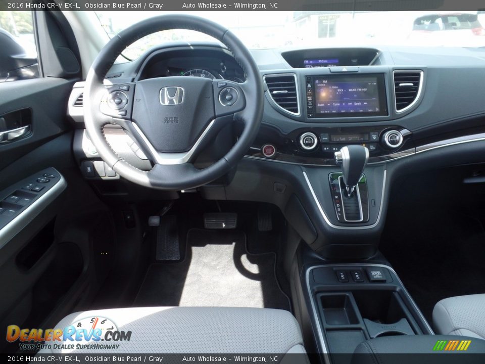 2016 Honda CR-V EX-L Obsidian Blue Pearl / Gray Photo #15