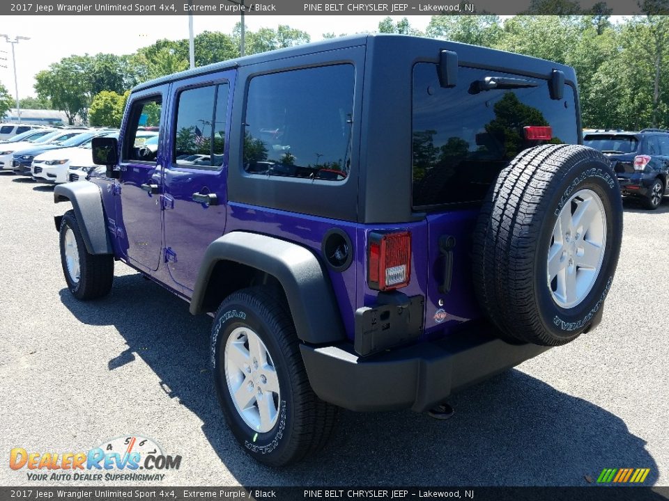 2017 Jeep Wrangler Unlimited Sport 4x4 Extreme Purple / Black Photo #4