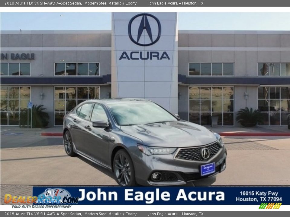 2018 Acura TLX V6 SH-AWD A-Spec Sedan Modern Steel Metallic / Ebony Photo #1