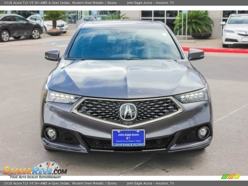 2018 Acura TLX V6 SH-AWD A-Spec Sedan Modern Steel Metallic / Ebony Photo #2