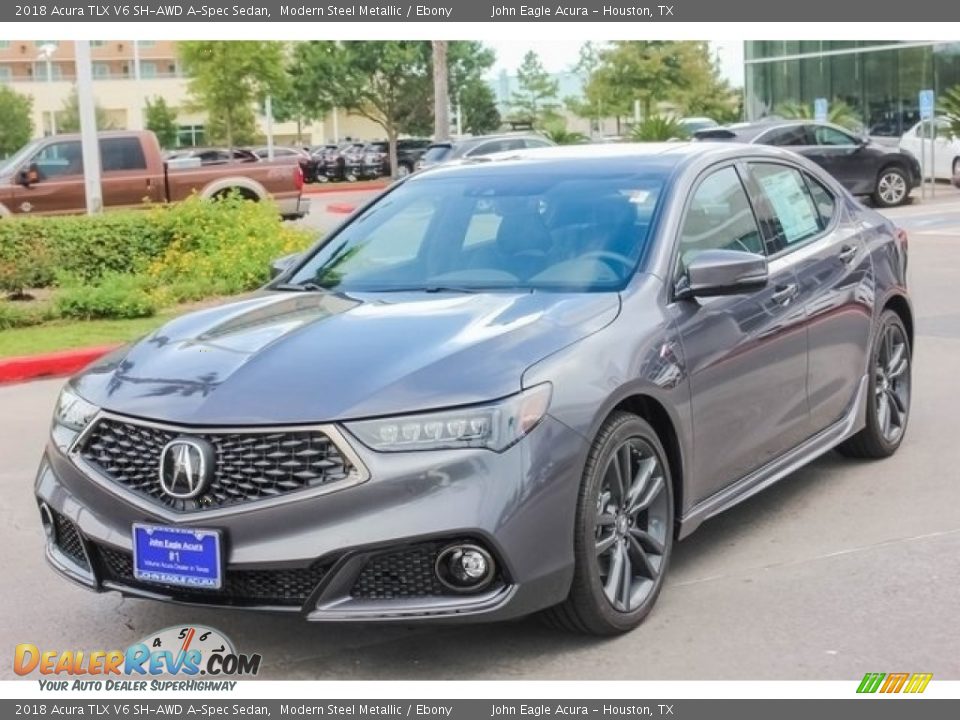 2018 Acura TLX V6 SH-AWD A-Spec Sedan Modern Steel Metallic / Ebony Photo #3