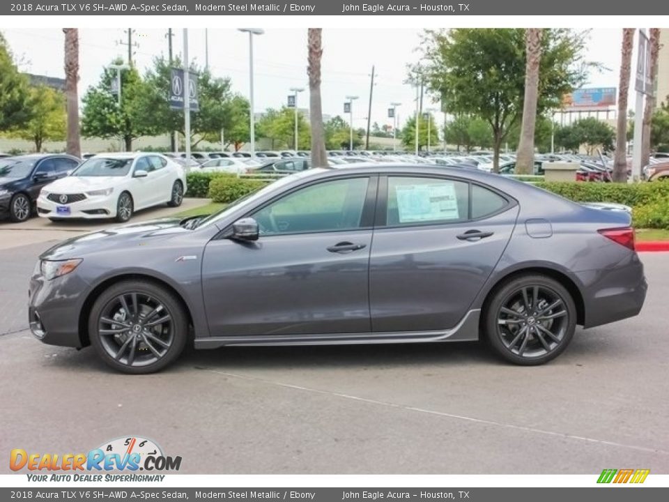 Modern Steel Metallic 2018 Acura TLX V6 SH-AWD A-Spec Sedan Photo #4