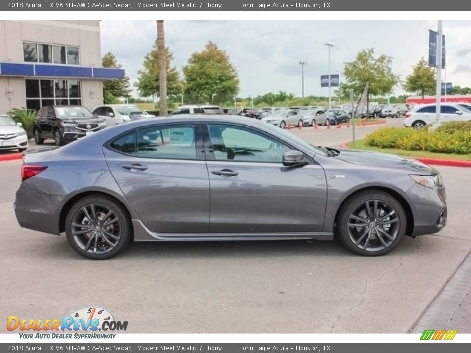 2018 Acura TLX V6 SH-AWD A-Spec Sedan Modern Steel Metallic / Ebony Photo #8