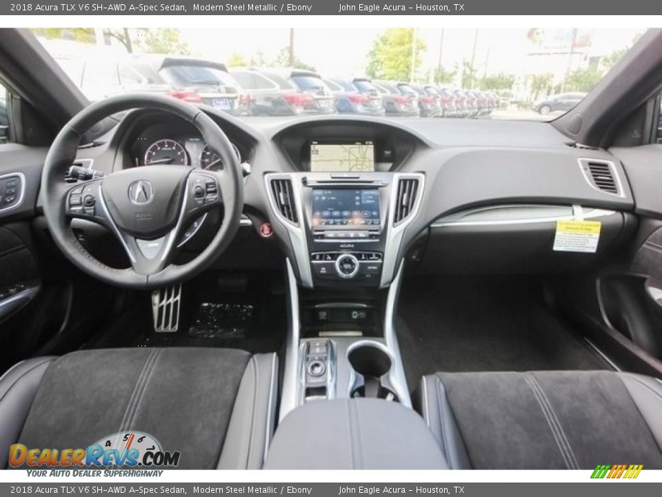 Ebony Interior - 2018 Acura TLX V6 SH-AWD A-Spec Sedan Photo #9