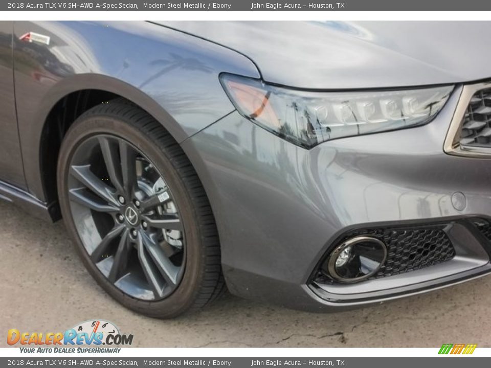 2018 Acura TLX V6 SH-AWD A-Spec Sedan Modern Steel Metallic / Ebony Photo #10