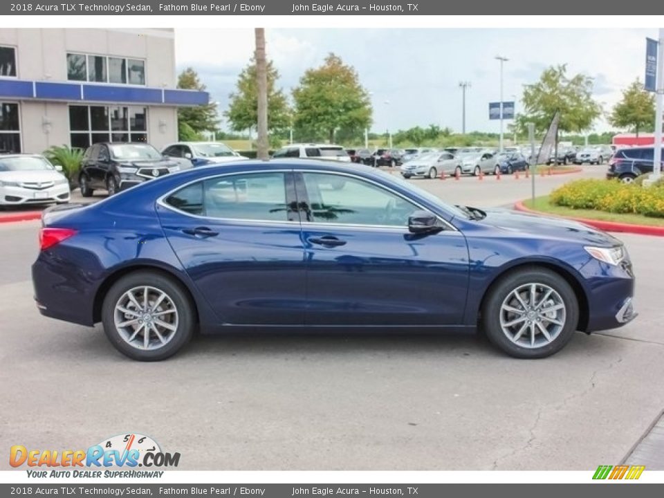 Fathom Blue Pearl 2018 Acura TLX Technology Sedan Photo #8