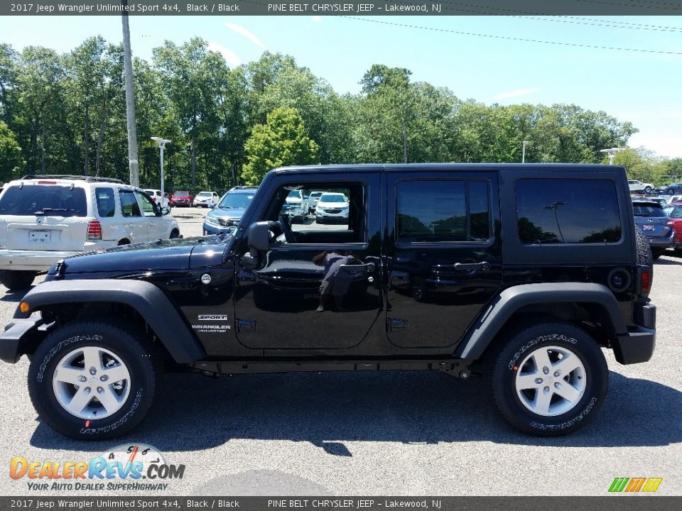 2017 Jeep Wrangler Unlimited Sport 4x4 Black / Black Photo #3