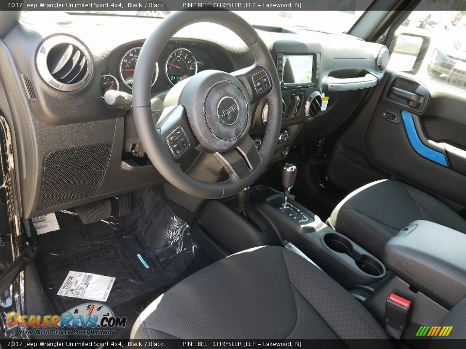 2017 Jeep Wrangler Unlimited Sport 4x4 Black / Black Photo #7