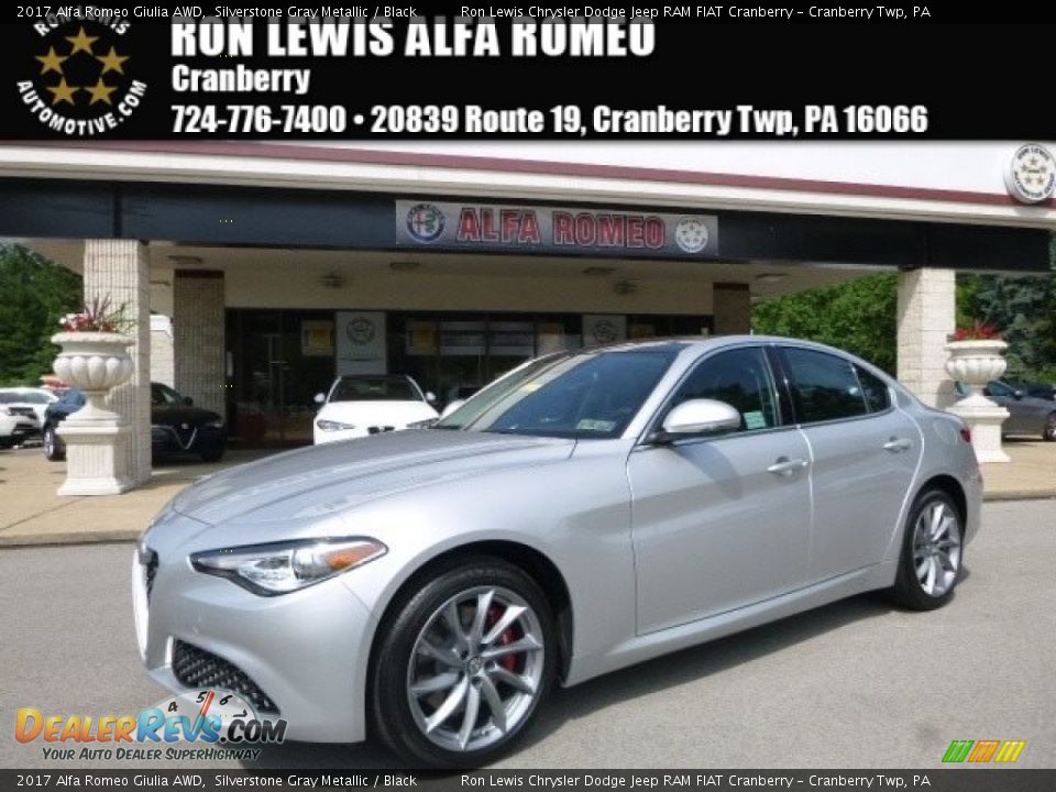 2017 Alfa Romeo Giulia AWD Silverstone Gray Metallic / Black Photo #1