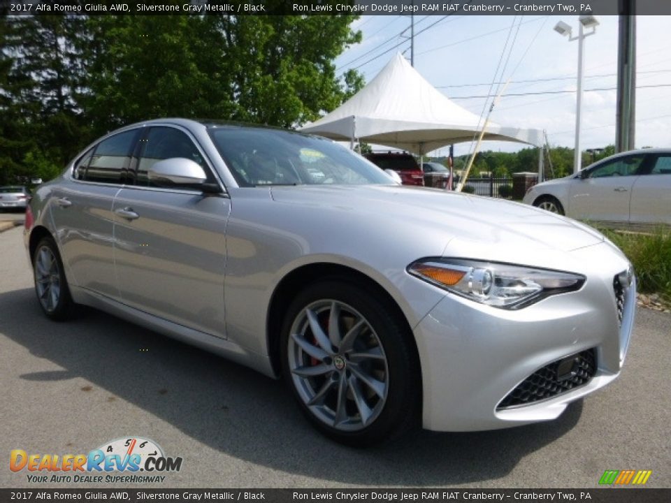 2017 Alfa Romeo Giulia AWD Silverstone Gray Metallic / Black Photo #11