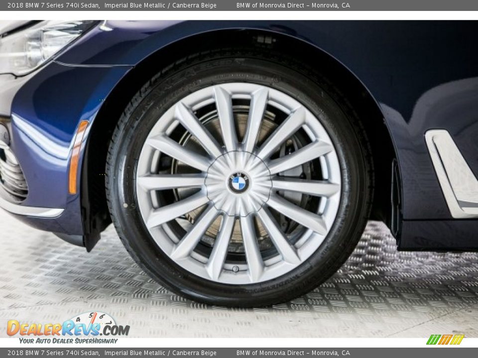 2018 BMW 7 Series 740i Sedan Imperial Blue Metallic / Canberra Beige Photo #9