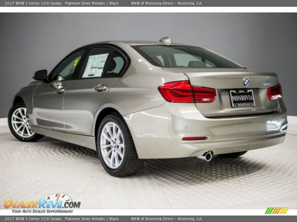 2017 BMW 3 Series 320i Sedan Platinum Silver Metallic / Black Photo #3