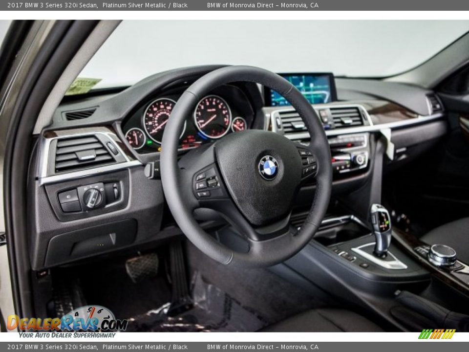 2017 BMW 3 Series 320i Sedan Platinum Silver Metallic / Black Photo #5
