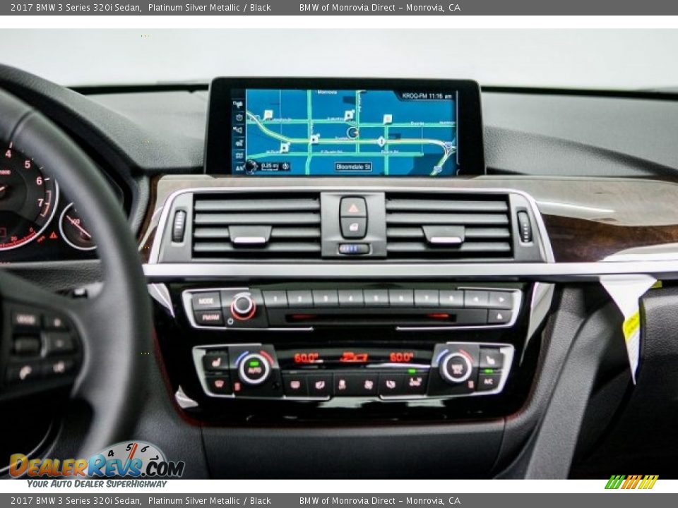 2017 BMW 3 Series 320i Sedan Platinum Silver Metallic / Black Photo #6