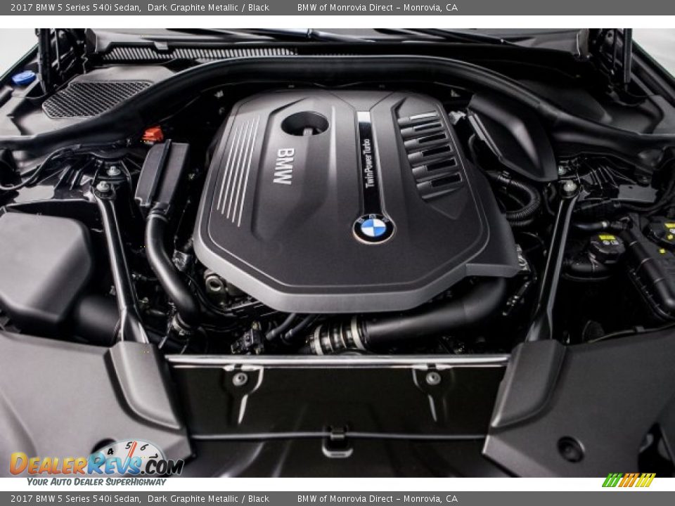 2017 BMW 5 Series 540i Sedan Dark Graphite Metallic / Black Photo #8