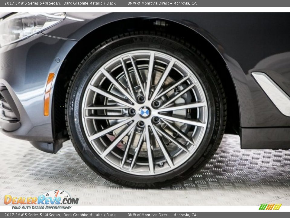 2017 BMW 5 Series 540i Sedan Dark Graphite Metallic / Black Photo #9