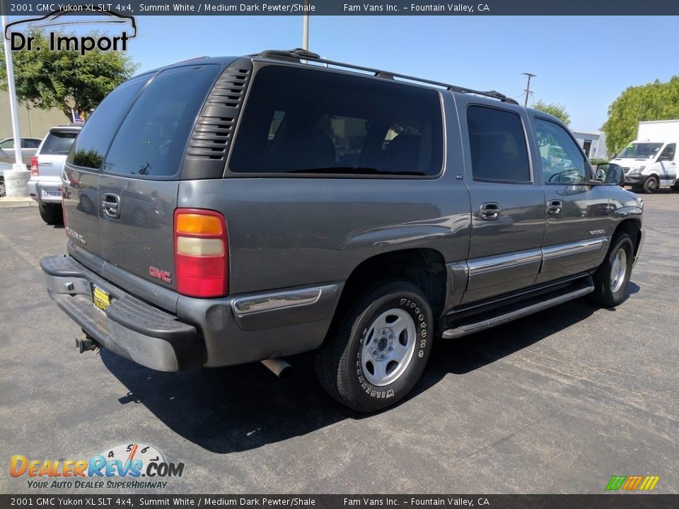 2001 GMC Yukon XL SLT 4x4 Summit White / Medium Dark Pewter/Shale Photo #5