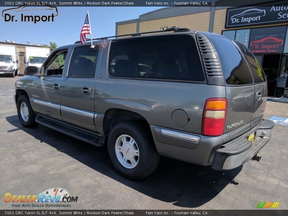 2001 GMC Yukon XL SLT 4x4 Summit White / Medium Dark Pewter/Shale Photo #7