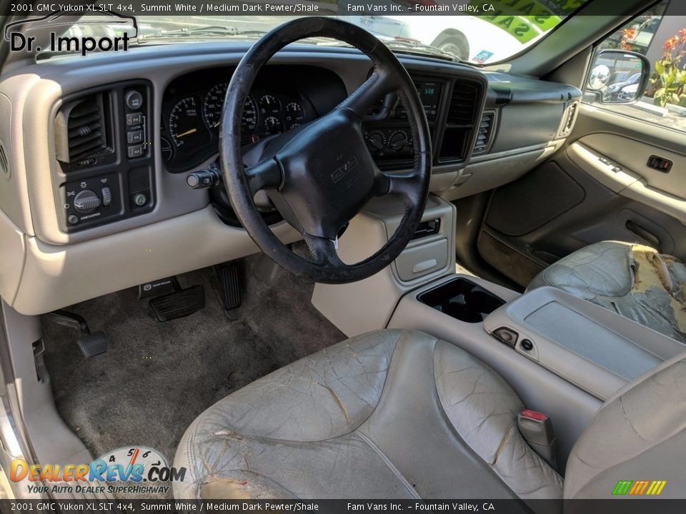 2001 GMC Yukon XL SLT 4x4 Summit White / Medium Dark Pewter/Shale Photo #11