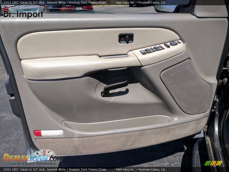 2001 GMC Yukon XL SLT 4x4 Summit White / Medium Dark Pewter/Shale Photo #12