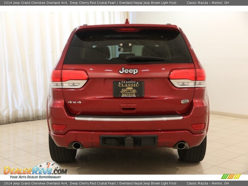 2014 Jeep Grand Cherokee Overland 4x4 Deep Cherry Red Crystal Pearl / Overland Nepal Jeep Brown Light Frost Photo #20