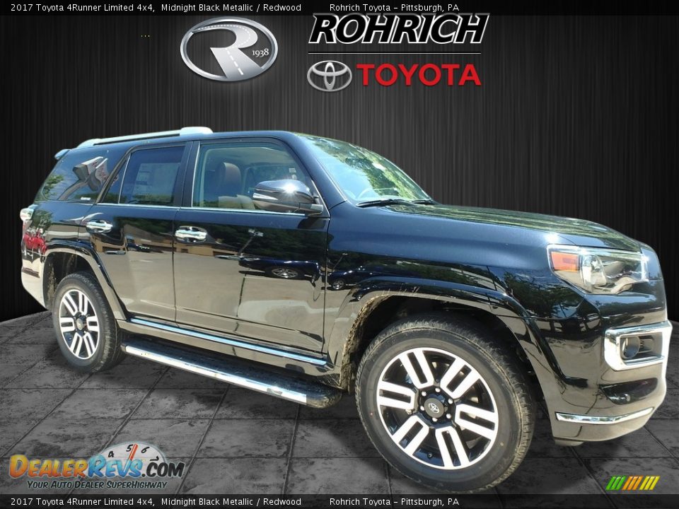 2017 Toyota 4Runner Limited 4x4 Midnight Black Metallic / Redwood Photo #1