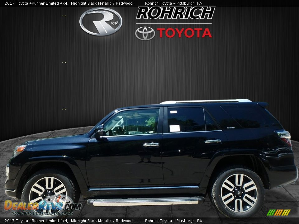 2017 Toyota 4Runner Limited 4x4 Midnight Black Metallic / Redwood Photo #3