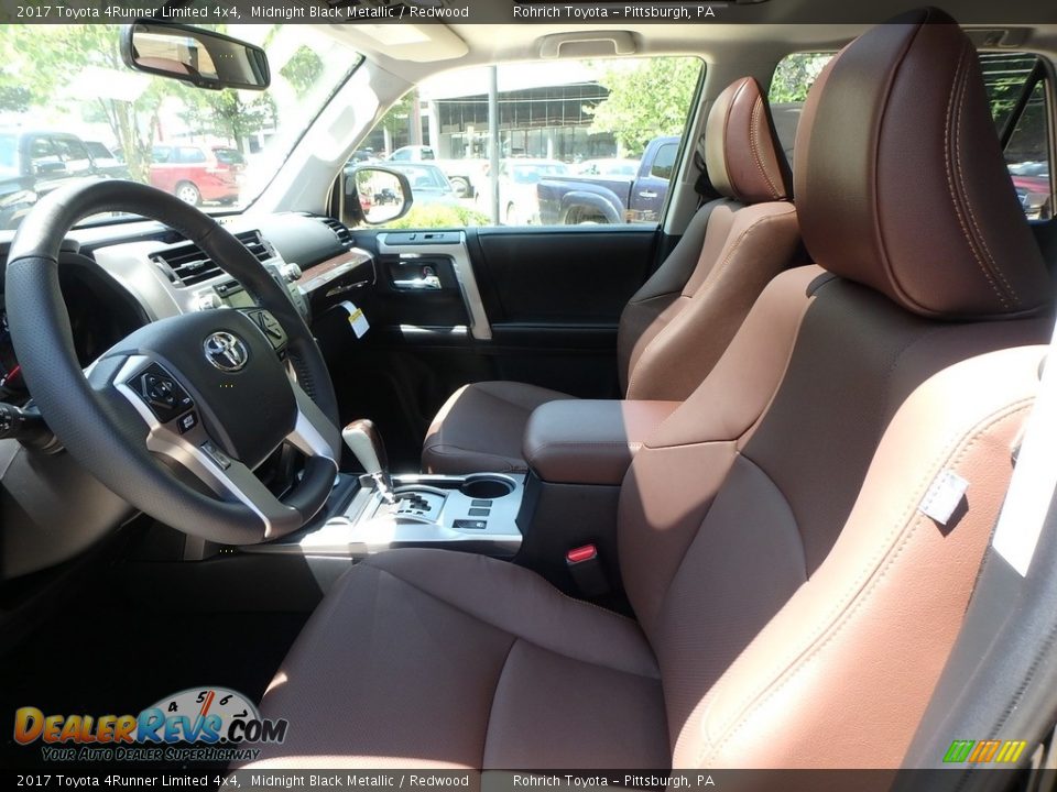 2017 Toyota 4Runner Limited 4x4 Midnight Black Metallic / Redwood Photo #6