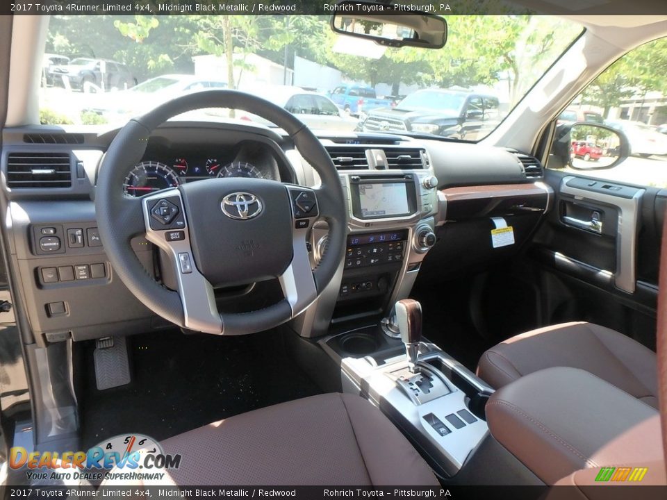 2017 Toyota 4Runner Limited 4x4 Midnight Black Metallic / Redwood Photo #8