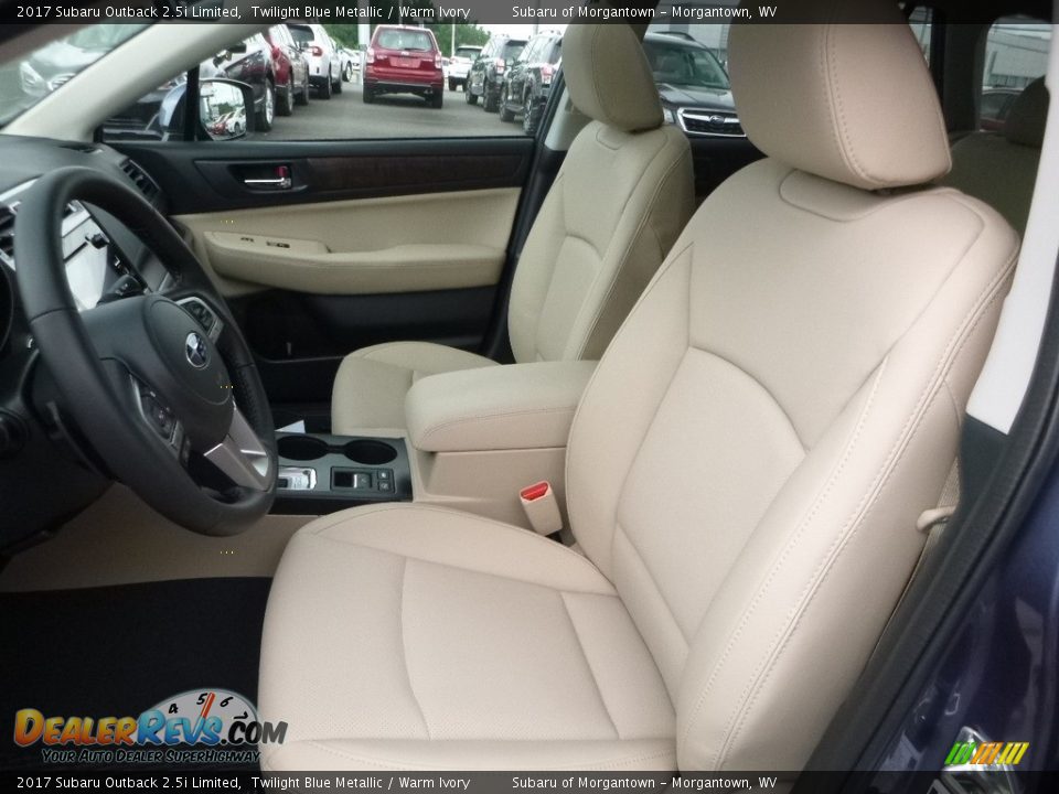 2017 Subaru Outback 2.5i Limited Twilight Blue Metallic / Warm Ivory Photo #14