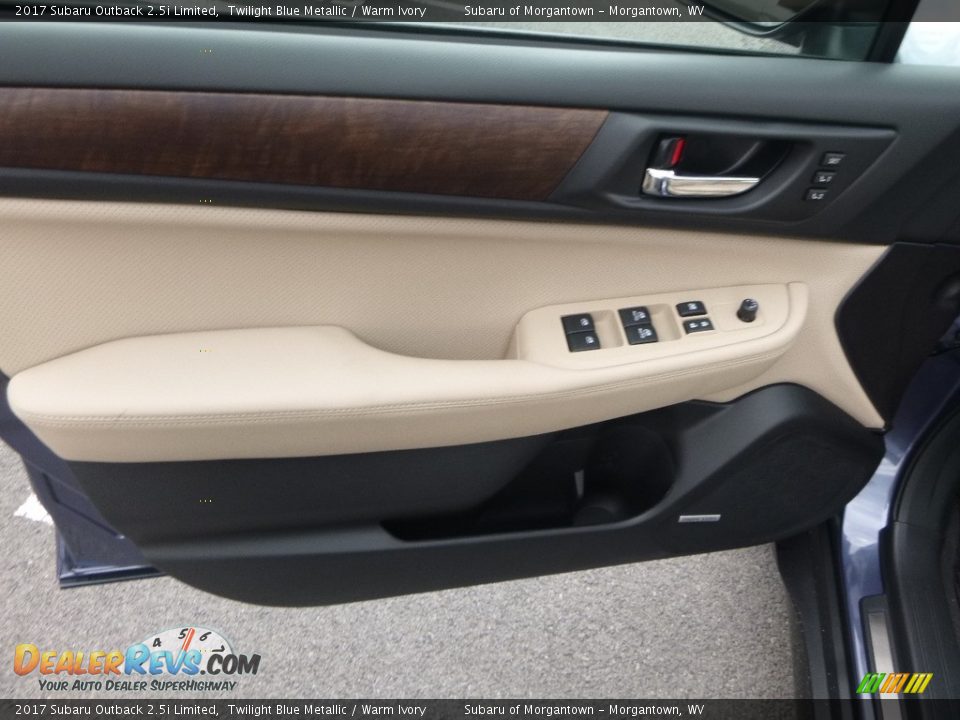 2017 Subaru Outback 2.5i Limited Twilight Blue Metallic / Warm Ivory Photo #15