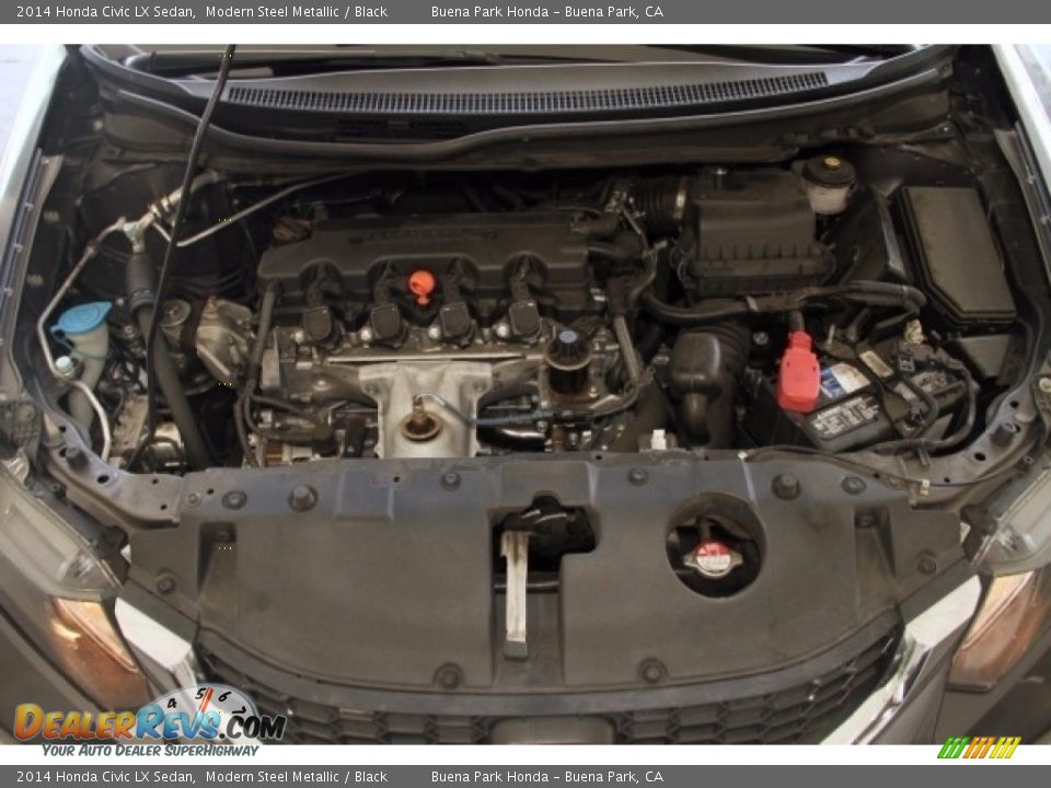 2014 Honda Civic LX Sedan Modern Steel Metallic / Black Photo #24