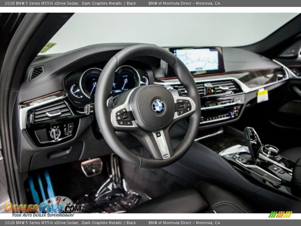 2018 BMW 5 Series M550i xDrive Sedan Dark Graphite Metallic / Black Photo #5