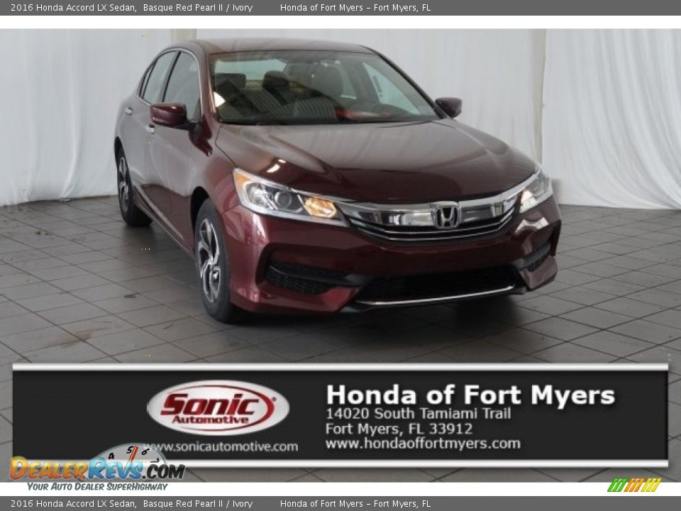 2016 Honda Accord LX Sedan Basque Red Pearl II / Ivory Photo #1