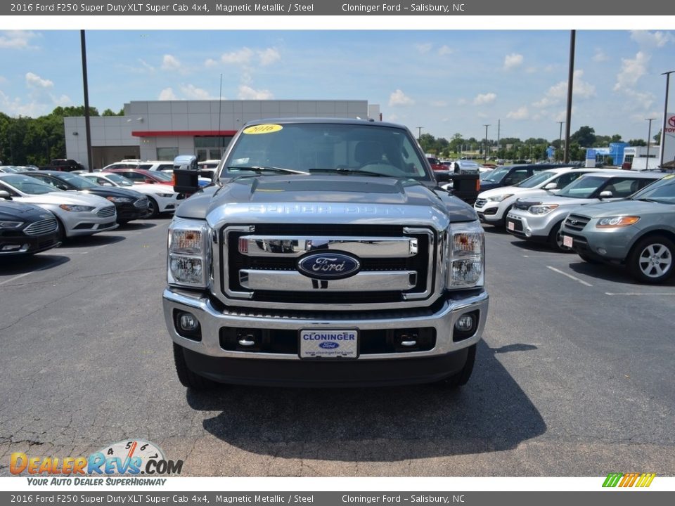 2016 Ford F250 Super Duty XLT Super Cab 4x4 Magnetic Metallic / Steel Photo #7