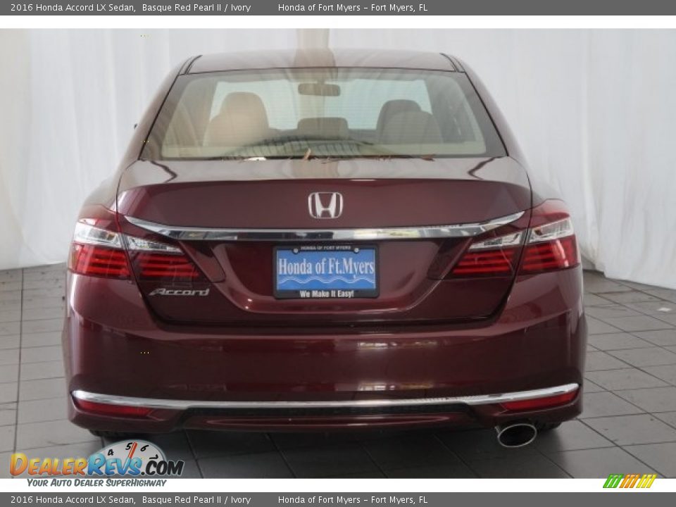 2016 Honda Accord LX Sedan Basque Red Pearl II / Ivory Photo #7