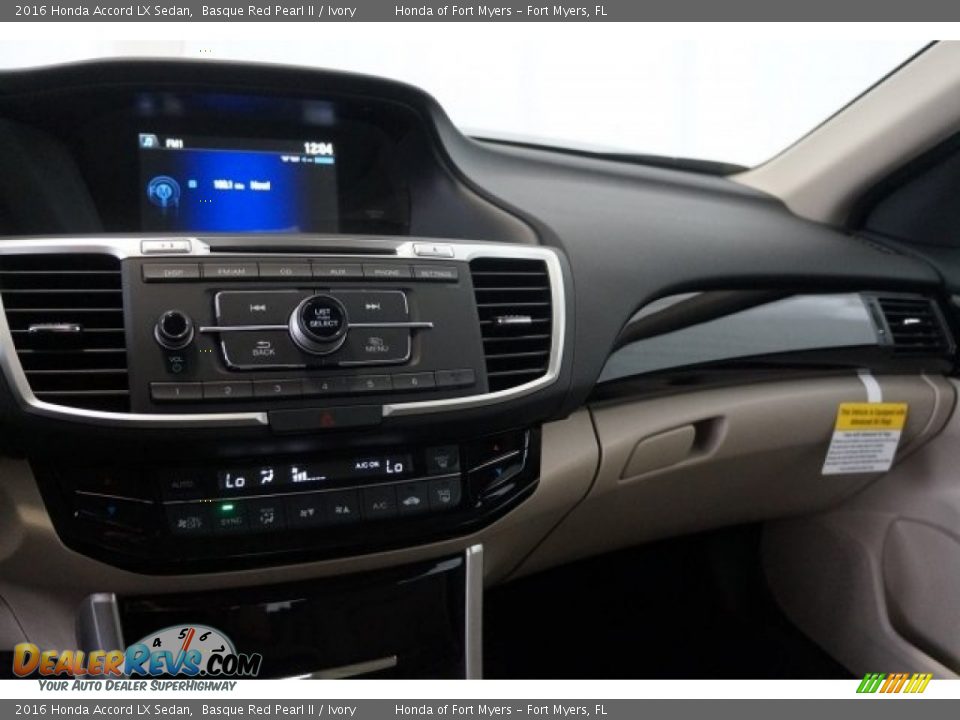 2016 Honda Accord LX Sedan Basque Red Pearl II / Ivory Photo #12