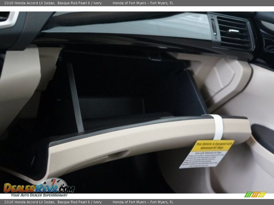 2016 Honda Accord LX Sedan Basque Red Pearl II / Ivory Photo #13