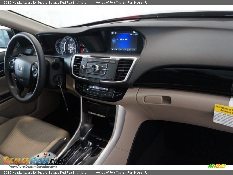 2016 Honda Accord LX Sedan Basque Red Pearl II / Ivory Photo #22