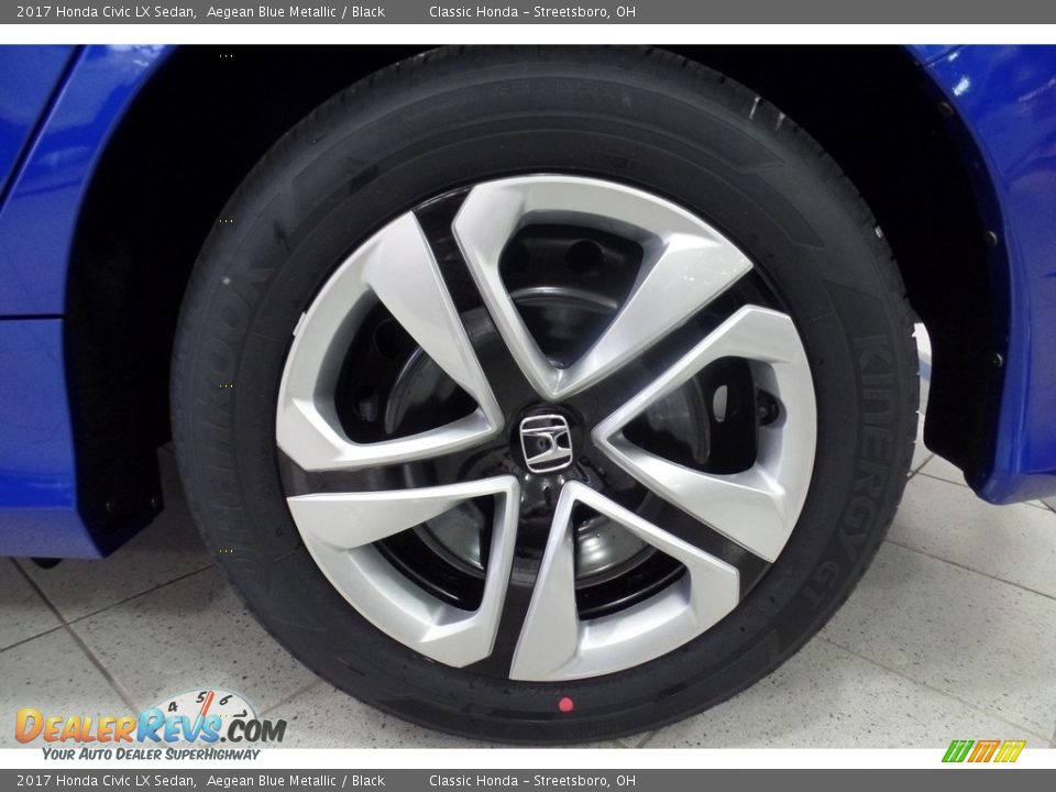 2017 Honda Civic LX Sedan Aegean Blue Metallic / Black Photo #8