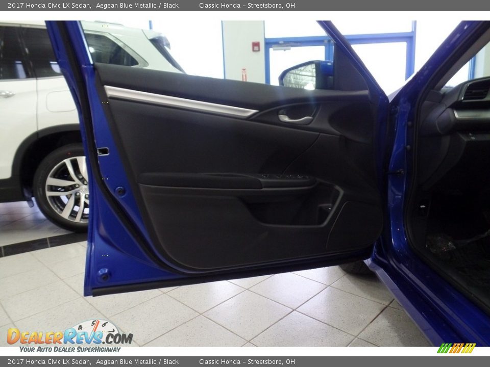 2017 Honda Civic LX Sedan Aegean Blue Metallic / Black Photo #11