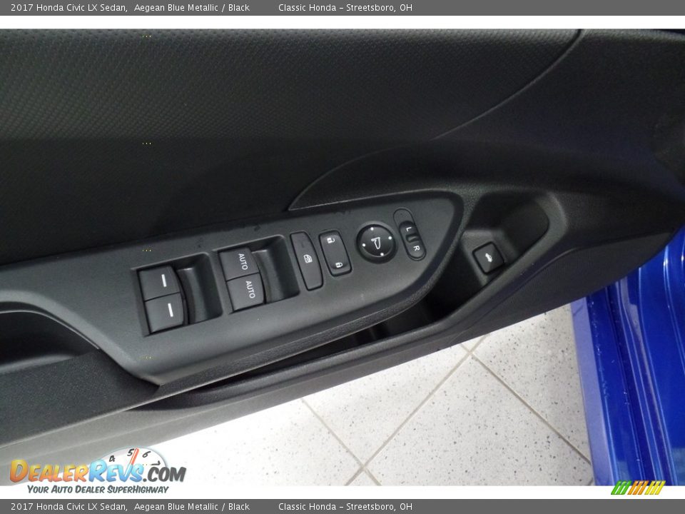 2017 Honda Civic LX Sedan Aegean Blue Metallic / Black Photo #12